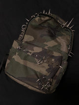 Punk Rivet Leopard Print Backpack Men's Bag Large Capacity Fashion Backpacks for Women