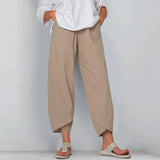 Women's Cotton Linen High-Waist Harem Pants