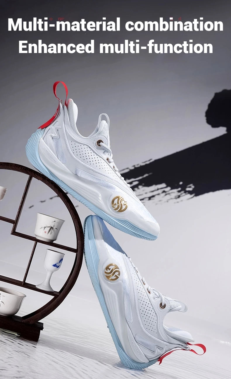 361 Degrees ZEN VI PRM Men's Basketball Sports Shoes Middle-Top Combat Wear-Resistant Non-Slip Support Sneakers Male 672431102
