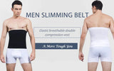 Mens Tummy Control Shapewear Compression Waist Cincher Slimming Body Shaper Belly Fat Girdle Stomach Band Back Support Belt