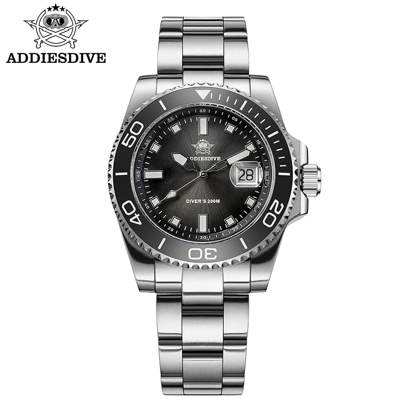 ADDIESDIVE 41mm Man Luxury Watch Japan 2115 Quartz Movement Watch Luminous 200m Waterproof 316L Stainless Steel Dive Watches