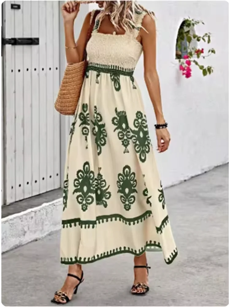 Square Collar Summer Sundress