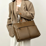 14'' Laptop Business Commuting Handbag Top Quality Materials Ladies Handbag Female Shoulder Bag Put in A4 Magazine and Notebook