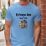 French Funny Single Farewell Bachelor Party T-shirt Wedding Beer Skeleton Tops Evg Team Married Tee Future Groom Man Squad Shirt