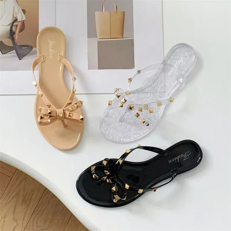 Women's Bow Flip-Flops – Flat Summer Sandals