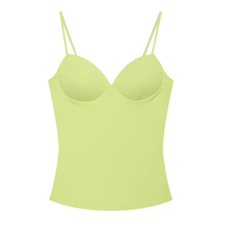 HXAO Corset Camisole Crop Top – Backless Bustier Tank