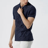 Men's Cotton Polo Shirt – Short Sleeve Patchwork Tee