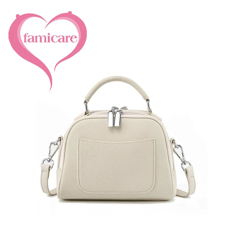 2026 New Large Capacity Women's Shoulder Bag Genuine Leather Tote Casual Handbag for University Students And Commuters Crossbody