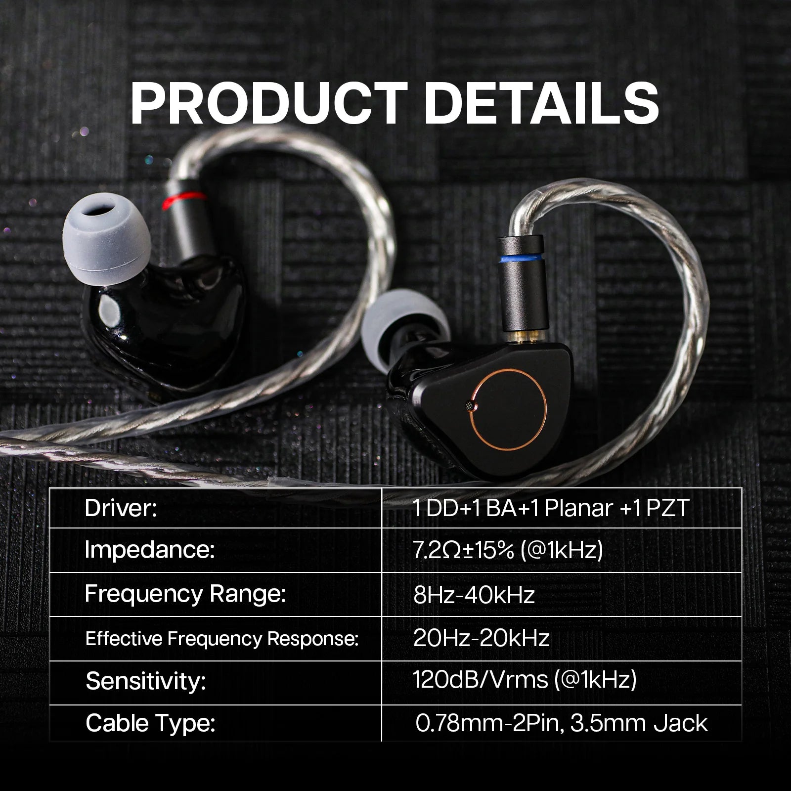 SIMGOT SuperMix 4 Quad-Driver HiFi In-Ear Earphones