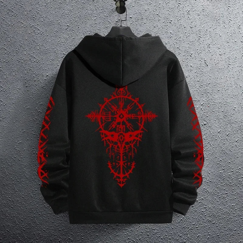 Men's Printed Pullover Hoodie