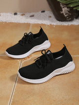 Women's Flying Woven Breathable Mesh Sneakers Soft Sole Lightweight Casual Sports Running Shoes for Daily Wear