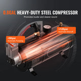 SucceBuy Train Horns Kit, 4 Trumpet Air Horn Kit, 150dB Train Horns for Pickup Trucks 12V 120 psi Air Compressor for Truck Train