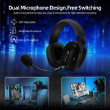 ATTACK SHARK L80PRO Wireless Gaming Headset 2.4G Bluetooth Wired 203g Ultra-Light Dual Mic 40mm Driver Low Latency Headphone