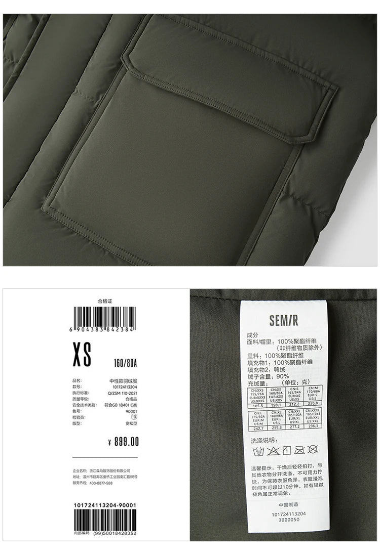 Semir Men's Premium Long Down Jacket | Waterproof
