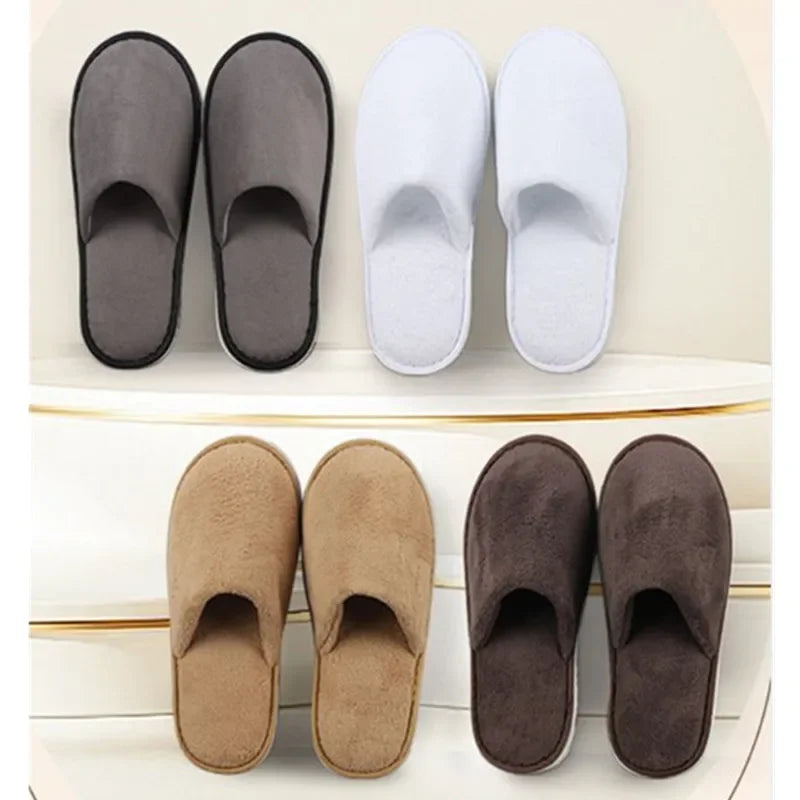 4Pairs/Lot Men Women Kids Disposable Hotel Guest Slippers Cotton Slides Home Travel SPA Slipper Hospitality Cheap Footwear