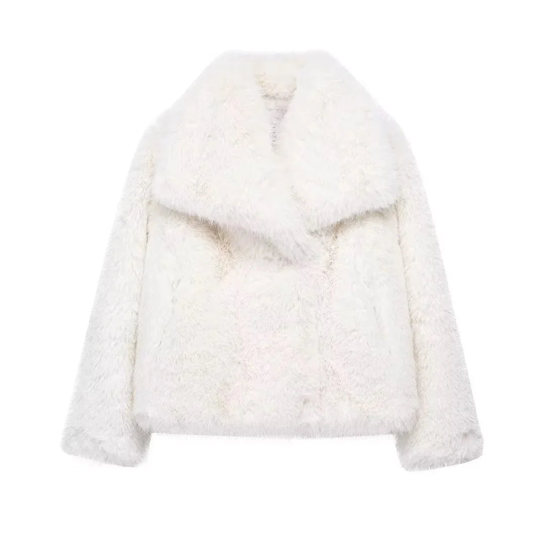 Elegant Faux Fur Oversized Coat