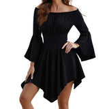 Elegant Off-Shoulder Velvet Midi Dress