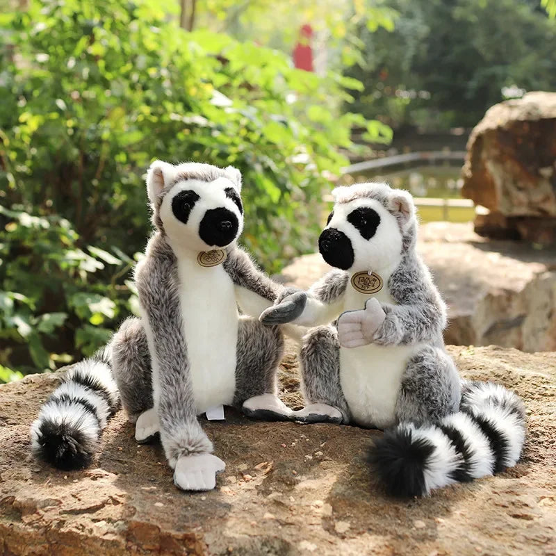 28cm Wild Lemur Plush Toy – Lifelike Stuffed Animal