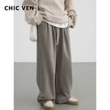 Women's High-Waisted Drawstring Wide-Leg Pants