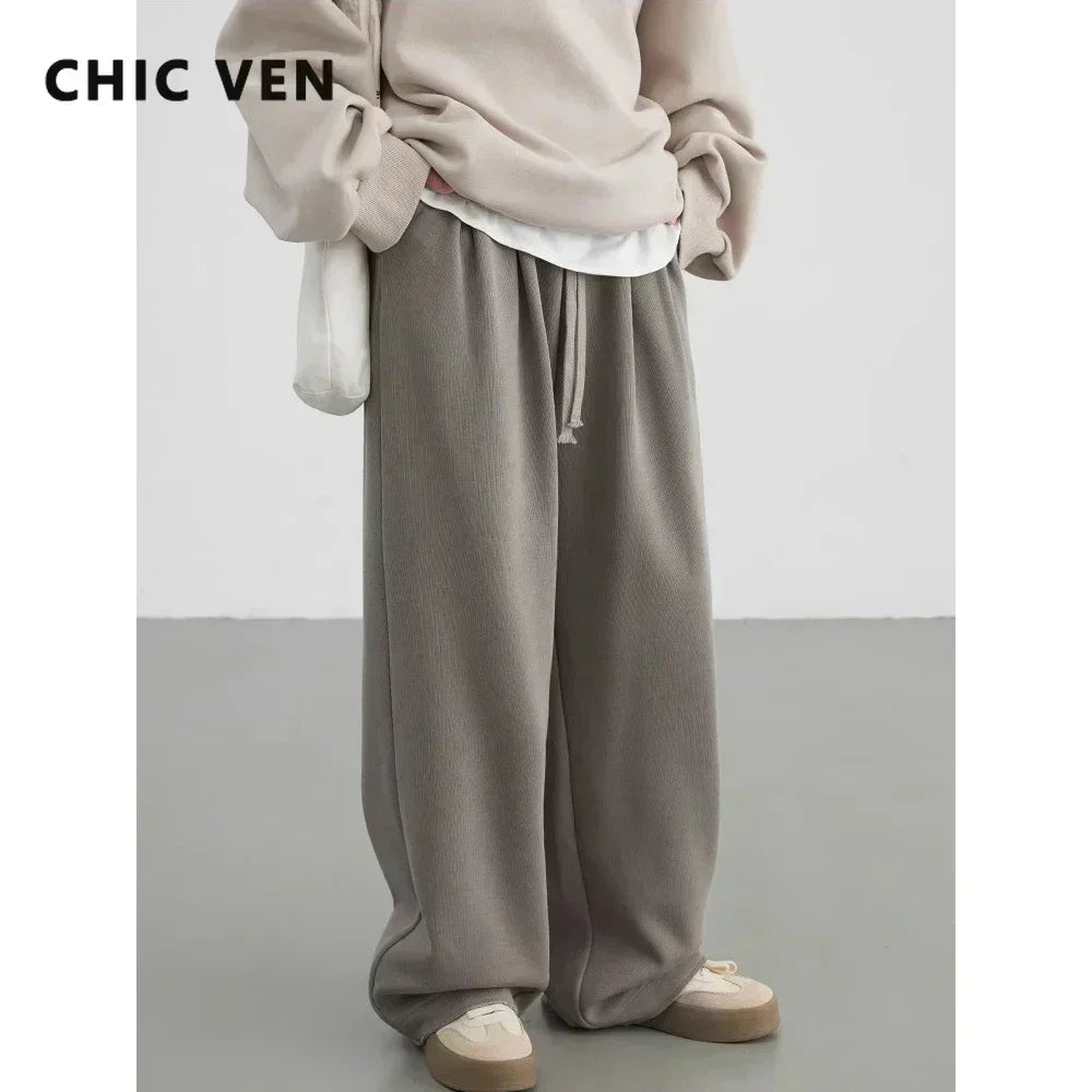 Women's High-Waisted Drawstring Wide-Leg Pants