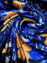 Tropical Print V-Neck Summer Maxi Dress