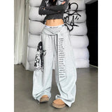 Y2K Gothic Letter Print Sweatpants