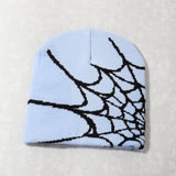 Spider Embroidered Knit Beanie – Y2K Winter Hat