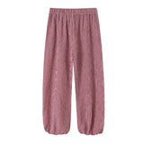 Women's Plaid Drawstring Lantern Pants