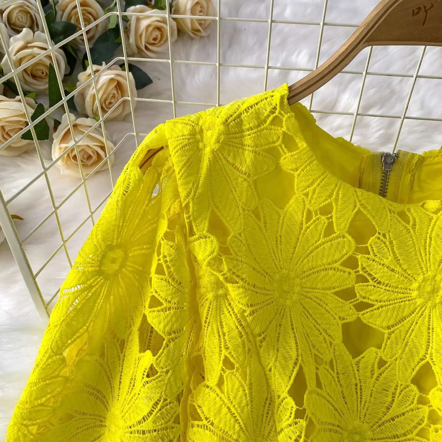 Elegant Crochet Embroidery 2-Piece Set