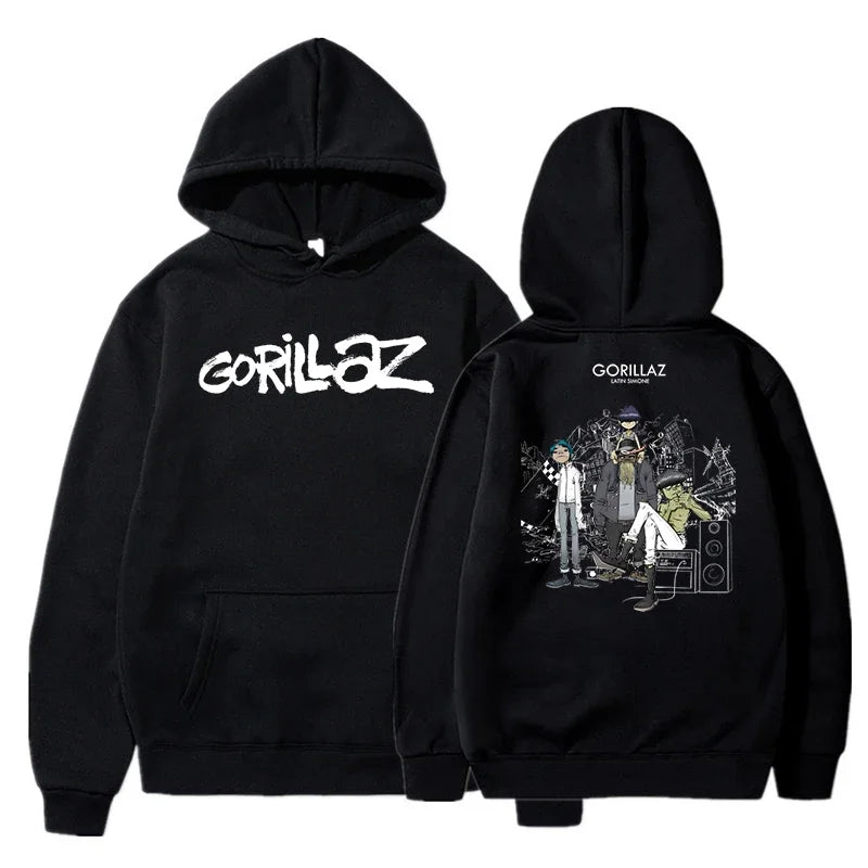 Gorillaz Graphic Hoodie with Relaxed Fit