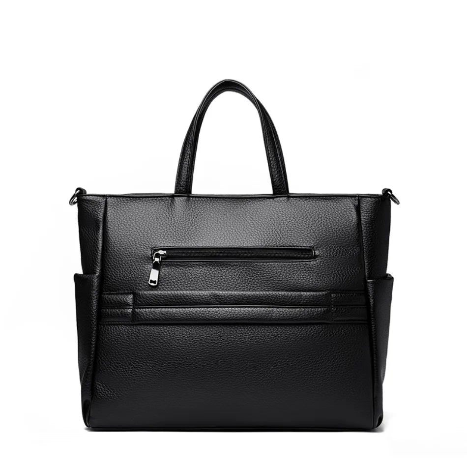 14'' Laptop Business Commuting Handbag Top Quality Materials Ladies Handbag Female Shoulder Bag Put in A4 Magazine and Notebook