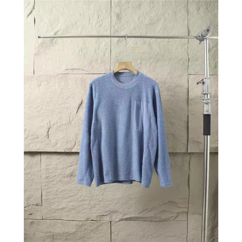Outdoor Hiking and Cycling Casual Trend Loose and Smooth Fine Wool Soft and Comfortable Warm Base Layer T-shirt for Sports