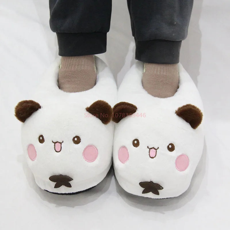 Panda Bubu & Yier Plush Slippers - Unisex Indoor Cotton Shoes