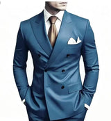 Men’s Double-Breasted Suit for Weddings & Business