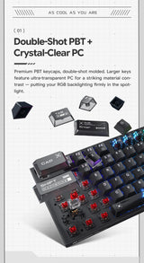 MACHENIKE K500 Mechanical Keyboard Wired Gaming Keyboard K500-B94 Hot Swappable 94 Keys 90% Layout RGB BackLight for PC Laptop