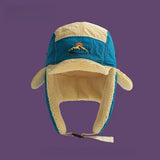 Embroidered Plush Earflap Bomber Hat – Unisex Winter
