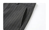 Women's Herringbone Wide-Leg Office Trousers