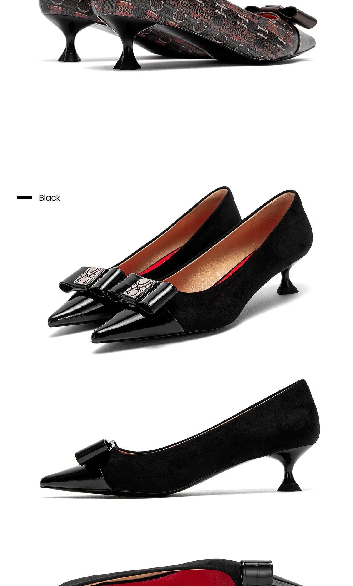 CHCH Women's Velvet Block Heel Pumps | Office & Evening
