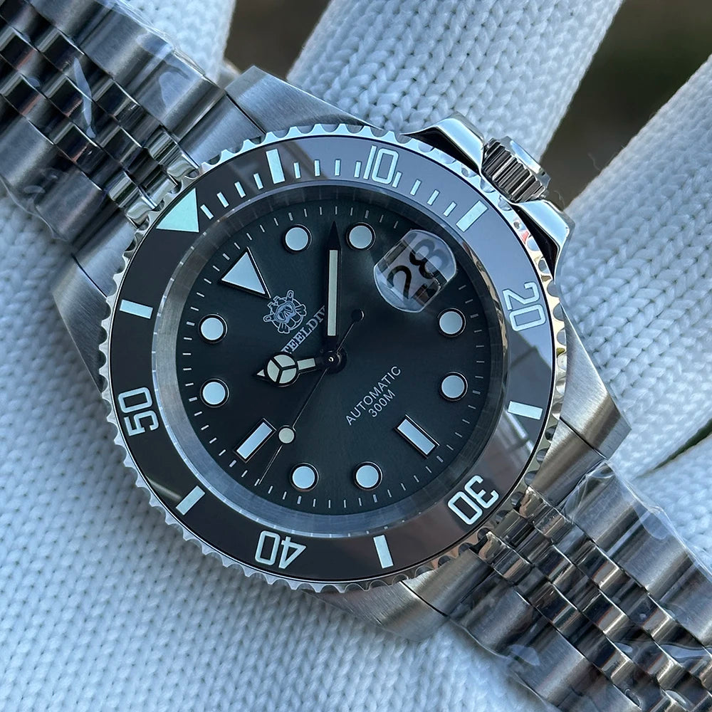 STEELDIVE SD1953 Water Ghost Ceramic Bezel Sapphire Mirror Luminous NH35 Movement Dive 30Bar Waterproof Mechanical Watch