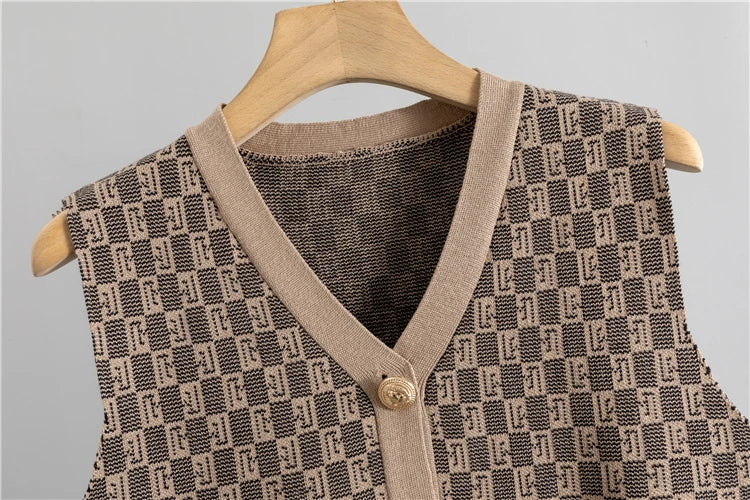 Elegant 3-Piece Geometric Knit Set – USA Made Quality