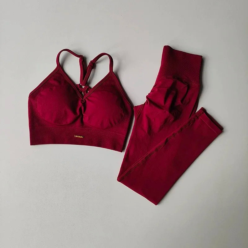 High-Waisted Peach Sculpt Yoga Set