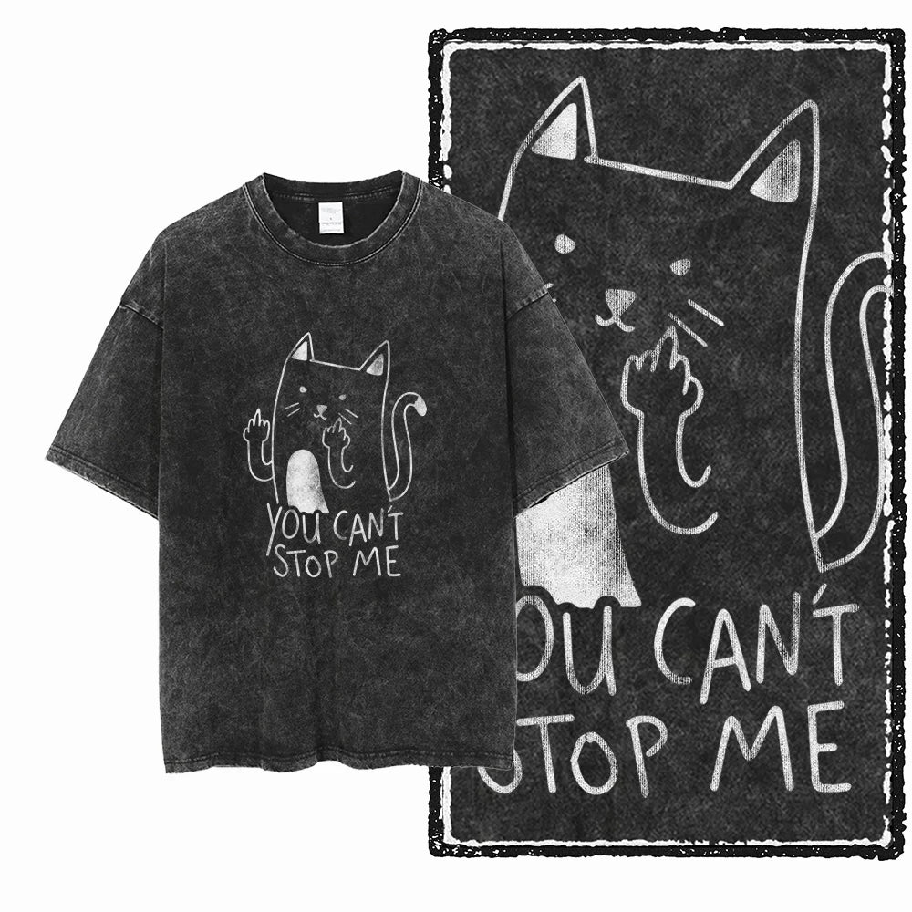 DB Cat Acid-Washed Graphic Tee