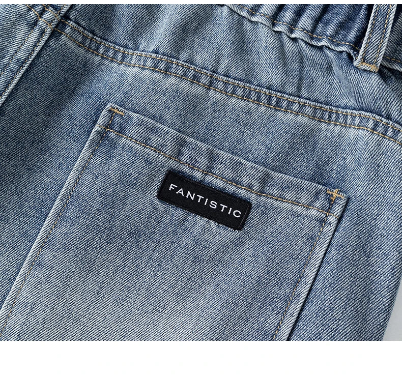 Men's Light Blue Straight-Leg Jeans