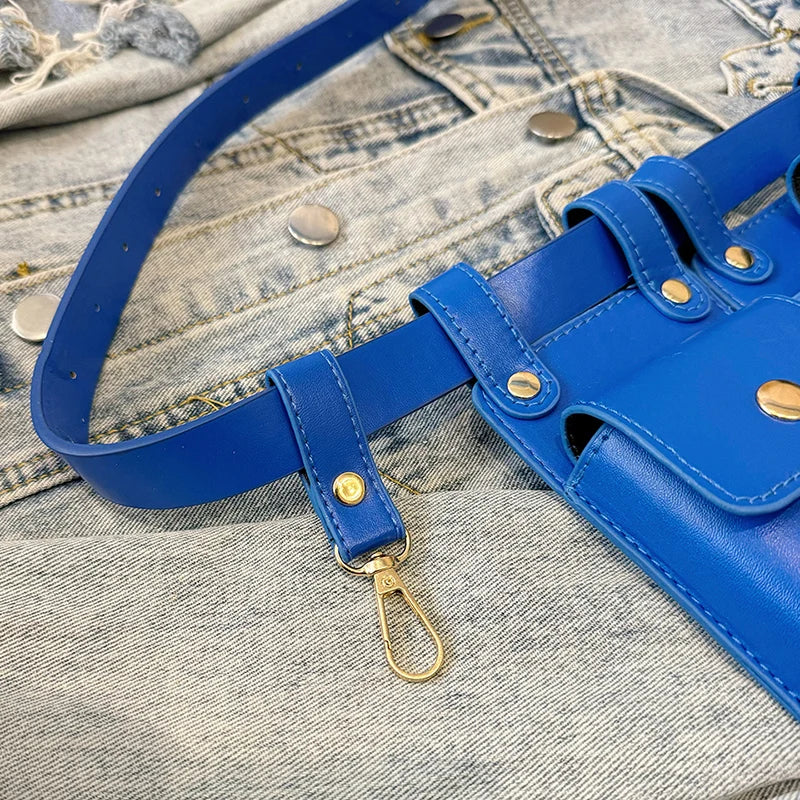 Designer Women Waist Bag 2024 summer Belt bag Phone Pack Trend Candy color Leather Shoulder Crossbody Chest Bags Lady Fanny Pack