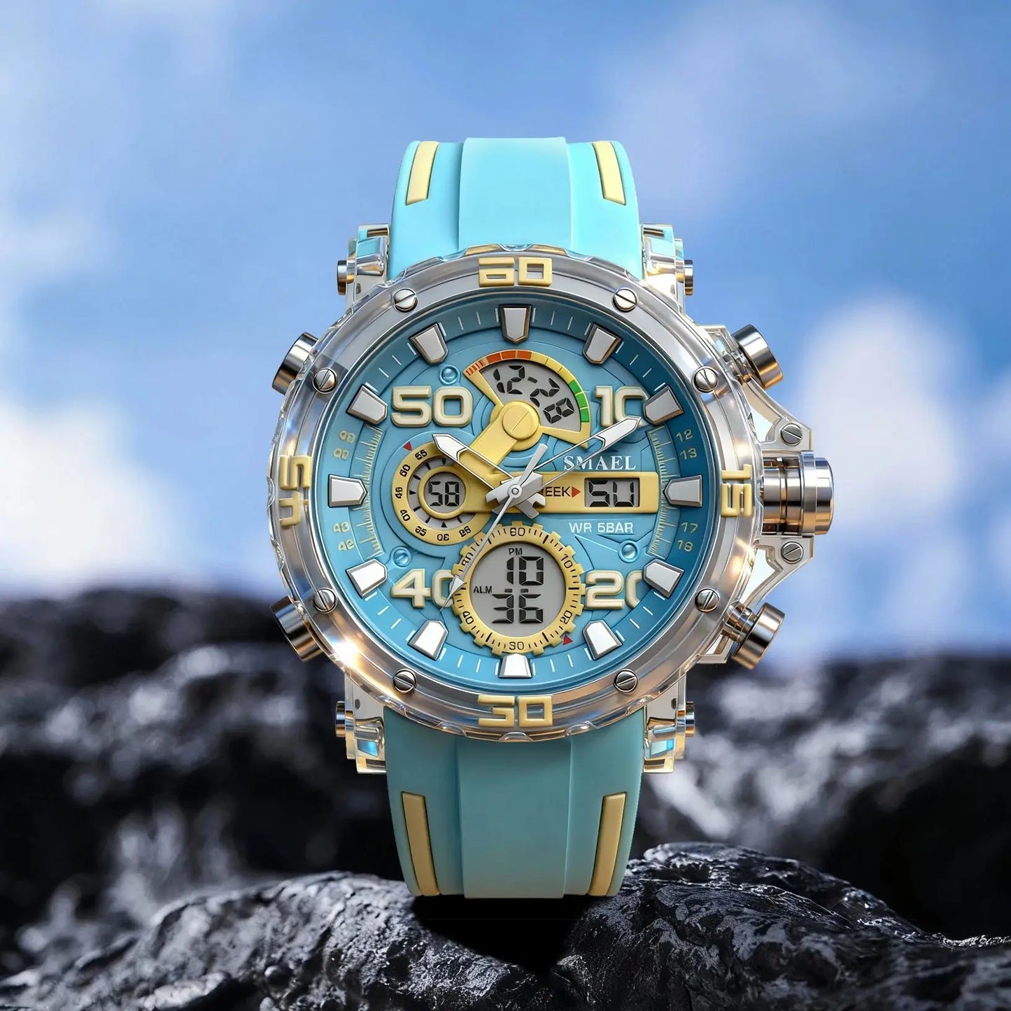 SMAEL 8136 Men's Sport Watch – 50M Water Resistant