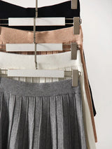 Elegant Knit Pleated Mini Skirt for Women