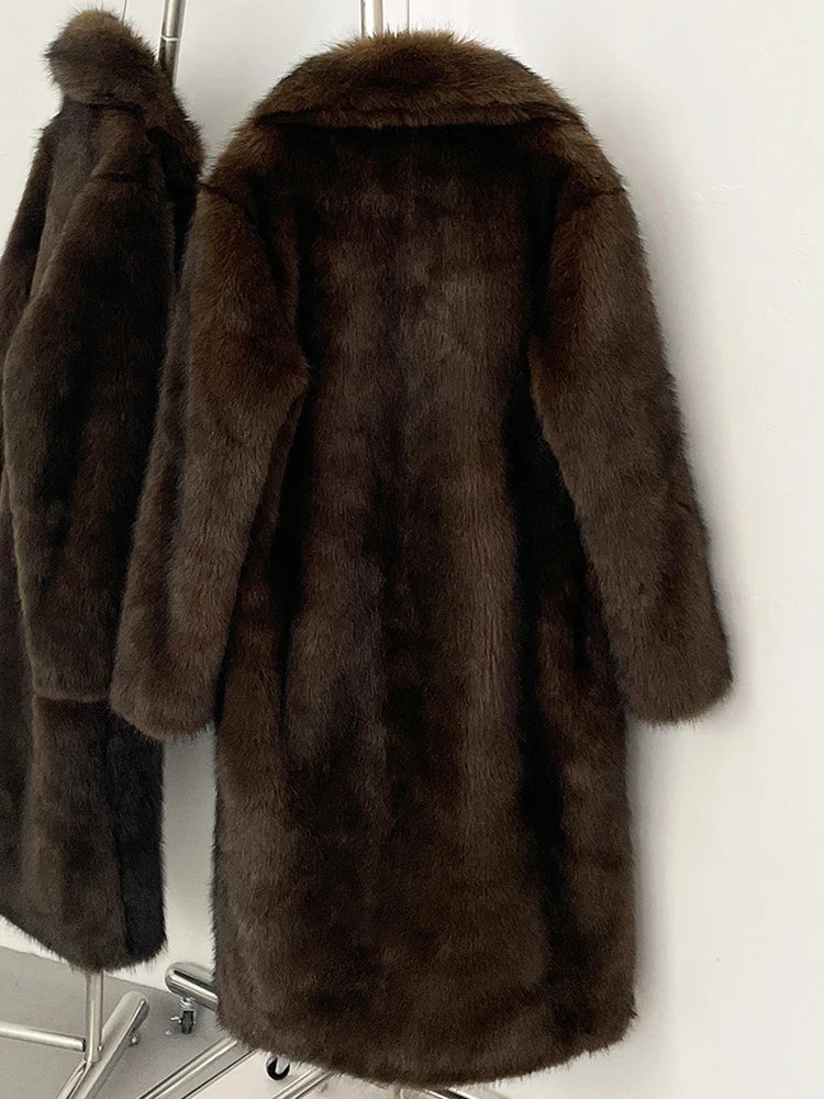 Plush Faux Fur Winter Overcoat
