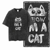 DB Cat Acid-Washed Graphic Tee