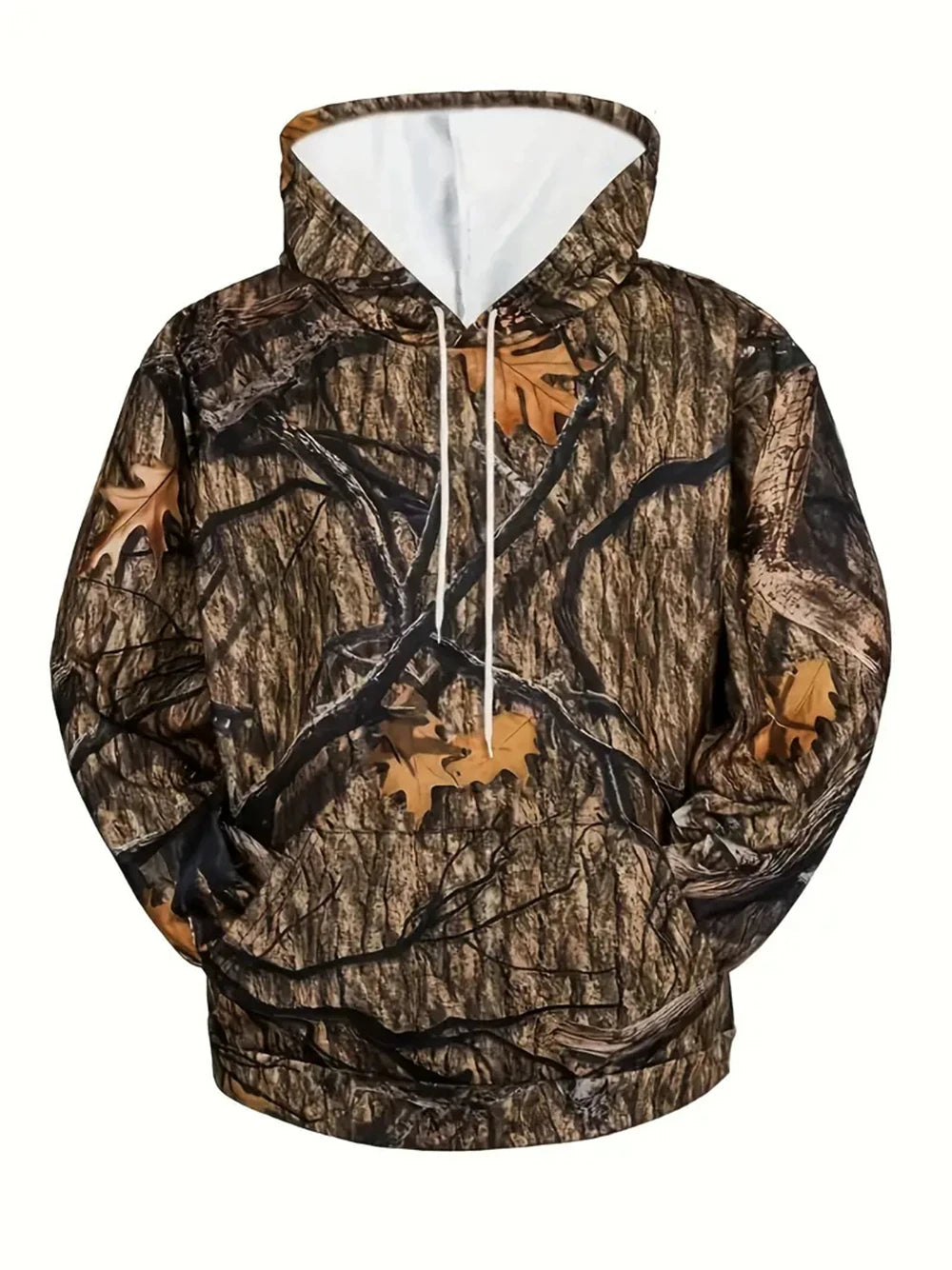 3D Leaf Camo Oversized Pullover Hoodie