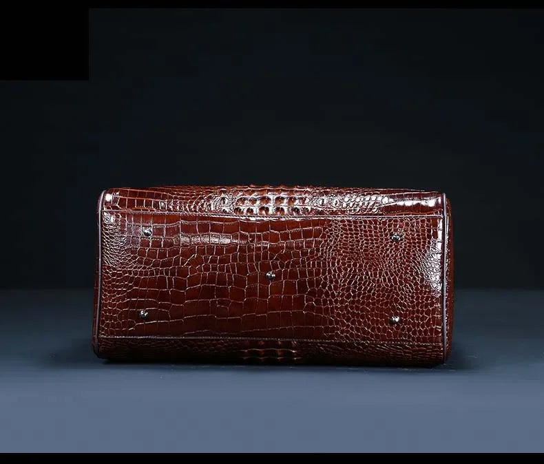 2024 New Cow Genuine Alligator Leather Travel Bags Luxury Men Large Capacity Portable Male Shoulder Bags Brand Travel Duffle Bag